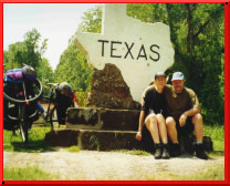 Just after this photo was taken at the border east of Dallas, we were then attacked by a score of stinging Hornets, "Ouuuuuuuuuuch"!